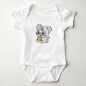 Cute lovely little mouse loves cheese  romper (Voorkant)