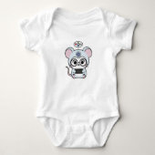 Cute lovely little mouse playing video games  romper (Voorkant)
