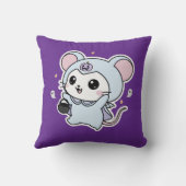 Cute lovely little mouse ready for Halloween Kussen (Achterkant)