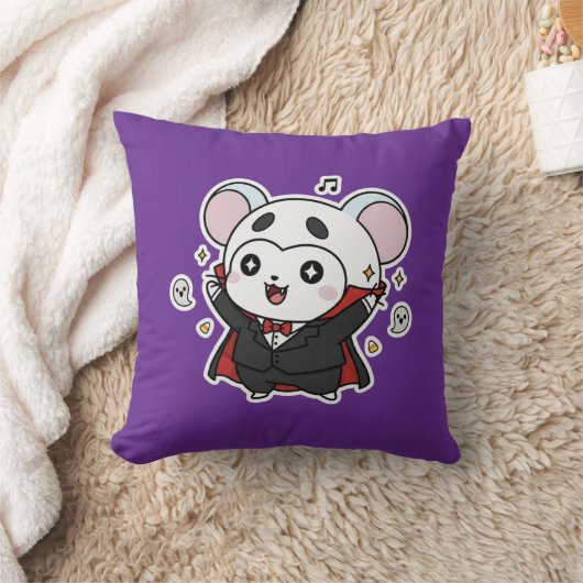 Cute lovely little mouse ready for Halloween  Kussen (Deken)
