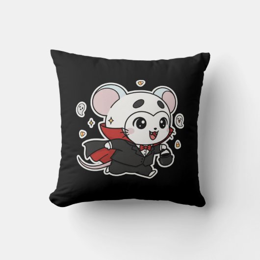 Cute lovely little mouse ready for Halloween  Kussen (Voorkant)
