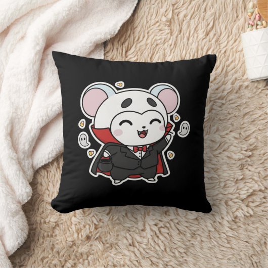 Cute lovely little mouse ready for Halloween Kussen (Deken)