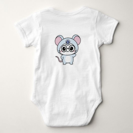 Cute lovely little mouse  romper (Achterkant)
