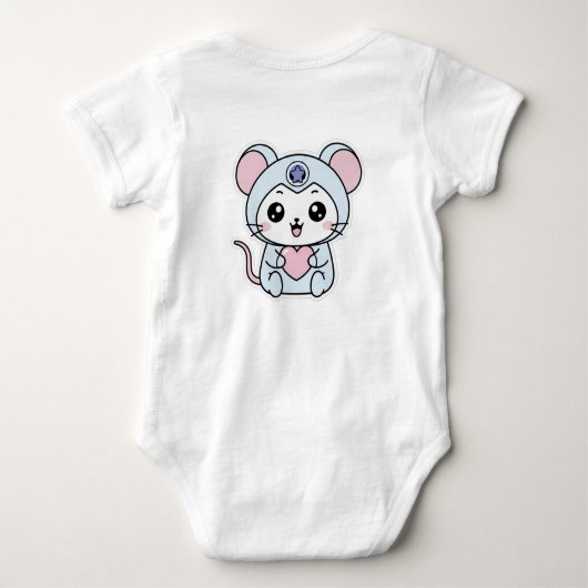 Cute lovely little mouse  romper (Achterkant)