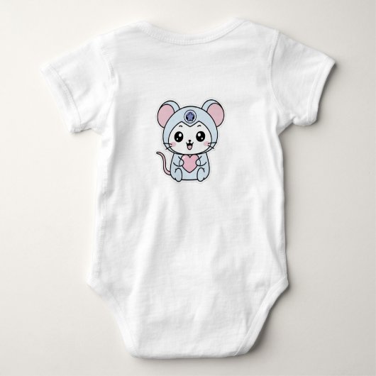 Cute lovely little mouse  romper (Achterkant)