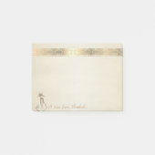 Cute Lovely Stijlish Elegant, Lace, Cat Post-it® Notes (Voorkant)
