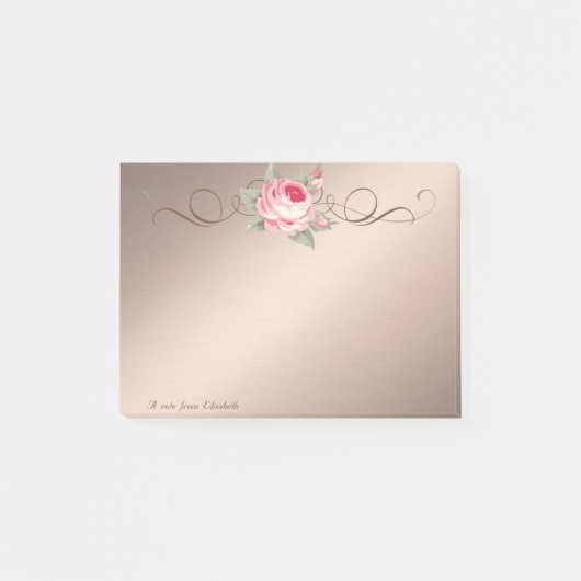 Cute Lovely Stijlvol Roos Post-it® Notes (Voorkant)