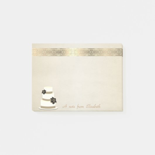 Cute Lovely Stylish Elegant, Lace, Cake Post-it® Notes (Voorkant)