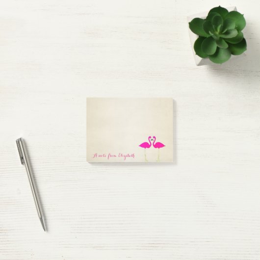 Cute Lovely Stylish, Flamingos Post-it® Notes (Kantoor)