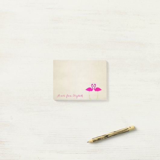 Cute Lovely Stylish, Flamingos Post-it® Notes (Op bureau)