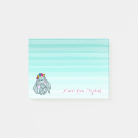 Cute Lovely Stylish Girly, Baby Elephant Post-it® Notes (Voorkant)
