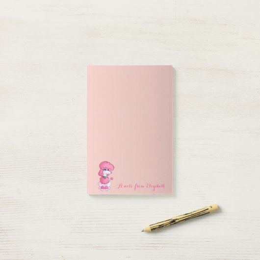 Cute Lovely Stylish Girly,Dog Post-it® Notes (Op bureau)