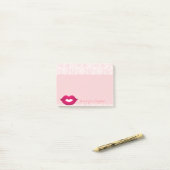 Cute Lovely Stylish Girly, Lace, Lips Post-it® Notes (Op bureau)