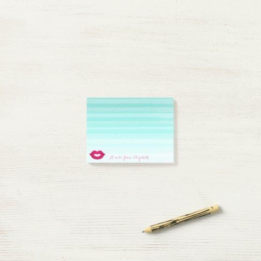 Cute Lovely Stylish Girly Lips Post-it® Notes (Op bureau)