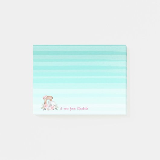 Cute Lovely Stylish Girly Mixer Flowers Post-it® Notes (Voorkant)