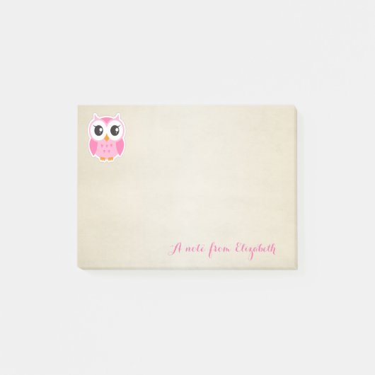 Cute Lovely Stylish Girly, Owl Post-it® Notes (Voorkant)