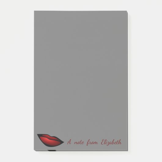 Cute Lovely Stylish Girly, Red Lips Post-it® Notes (Voorkant)