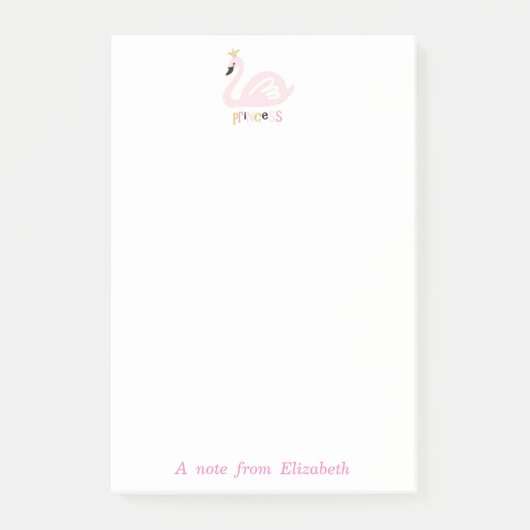 Cute Lovely Stylish Girly, Swan, Tiara Post-it® Notes (Voorkant)