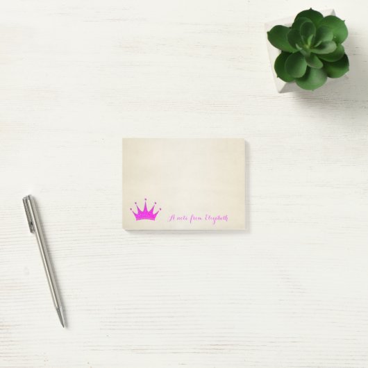 Cute Lovely Stylish, Glittery Tiara Post-it® Notes (Kantoor)