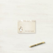 Cute Lovely Stylish, Happy Penguine Post-it® Notes (Op bureau)