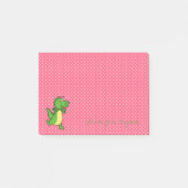 Cute Lovely Stylish, Polka Dots, Happy Crocodile Post-it® Notes (Voorkant)