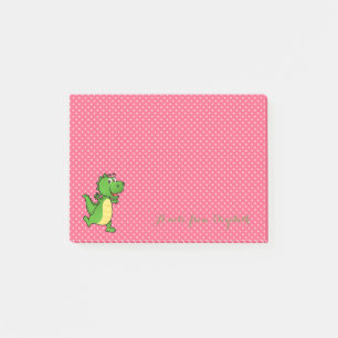 Cute Lovely Stylish, Polka Dots, Happy Crocodile Post-it® Notes