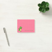 Cute Lovely Stylish, Polka Dots, Happy Crocodile Post-it® Notes (Kantoor)