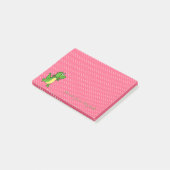 Cute Lovely Stylish, Polka Dots, Happy Crocodile Post-it® Notes (Schuin)