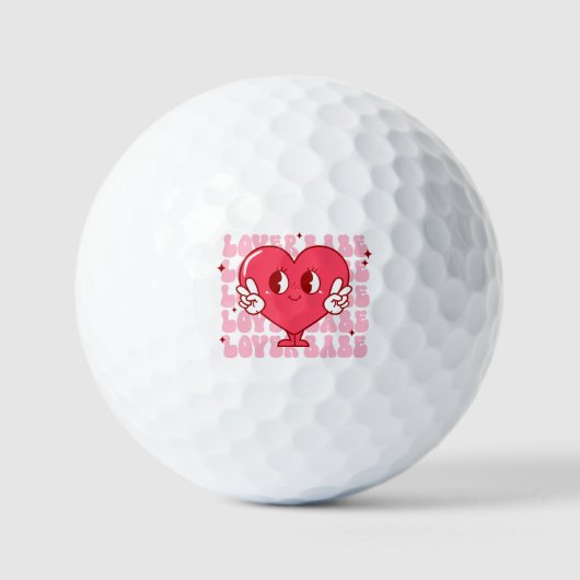 Cute Lover Babe Heart Golfballen (Voorkant)