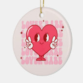 Cute Lover Babe Heart Keramisch Ornament (Links)