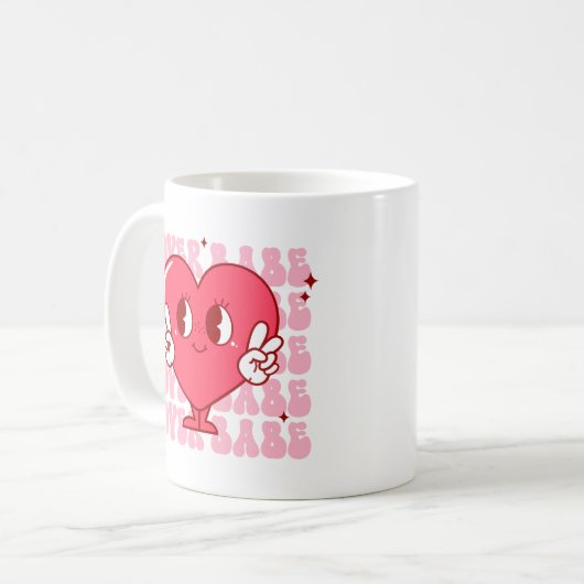 Cute Lover Babe Heart Koffiemok (Voorkant links)