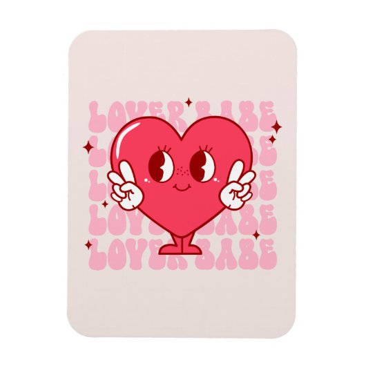 Cute Lover Babe Heart Magneet (Verticaal)
