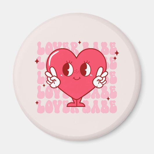 Cute Lover Babe Heart Magneet (Voorkant)