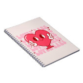 Cute Lover Babe Heart Notitieboek (Rechterzijde)