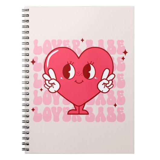 Cute Lover Babe Heart Notitieboek (Voorkant)
