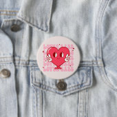 Cute Lover Babe Heart Ronde Button 7,6 Cm (In situ)