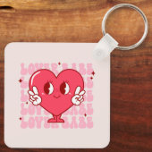 Cute Lover Babe Heart Sleutelhanger (Achterkant)
