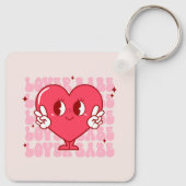 Cute Lover Babe Heart Sleutelhanger (Achterkant)