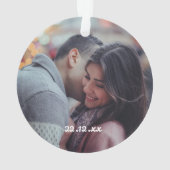 Cute Lovers Foto Feestdagen Ornament Decoratie (achterkant)