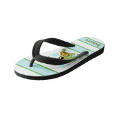 Cute "Loves Turtles" op maat gesneden Zee Turtle Kinder Teenslippers (Schuin)