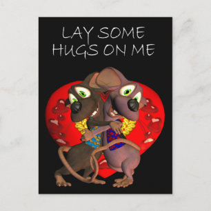 Cute loving Mice-knuffel-muis Briefkaart