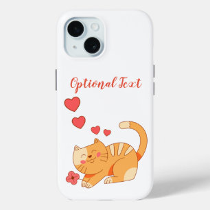 Cute Loving Oranje Tabby Kitten iPhone 15 Case