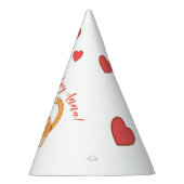 Cute Loving Oranje Tabby Kitten Feesthoedjes (Rechts)