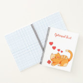 Cute Loving Oranje Tabby Kitten Notitieboek (Binnen)