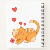 Cute Loving Oranje Tabby Kitten Notitieboek (Achterkant)