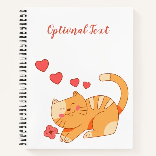 Cute Loving Oranje Tabby Kitten Notitieboek (Voorkant)