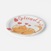 Cute Loving Oranje Tabby Kitten Papieren Bordje (Gekanteld)