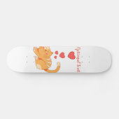 Cute Loving Oranje Tabby Kitten  Persoonlijk Skateboard (Horizontaal)