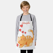 Cute Loving Oranje Tabby Kitten Schort (Gedragen)