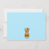 Cute Luau Boy Dank je kaart (Achterkant)